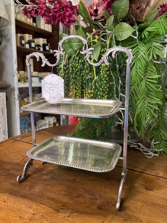 Alzata silver a due piani