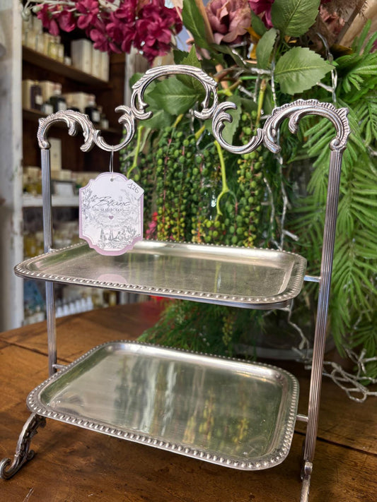 Alzata silver a due piani